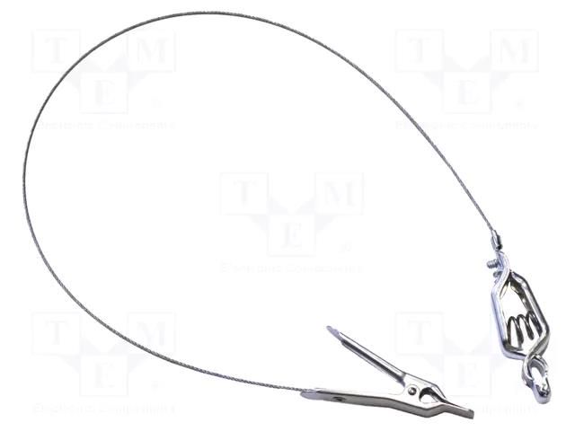 Ground/earth cable; both sides,aligator clip; Len: 0.46m MUELLER ELECTRIC AI-000443