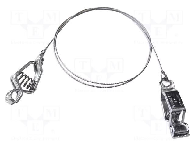 Test lead; both sides,aligator clip; Len: 0.46m; stainless steel MUELLER ELECTRIC AI-000448-18