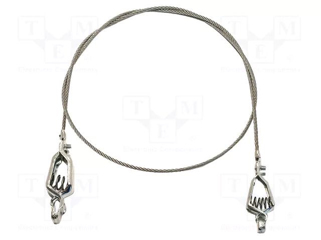 Ground/earth cable; both sides,crocodile clip; Len: 0.71m MUELLER ELECTRIC AI-000476