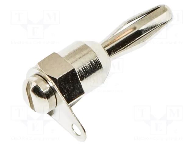 Connector: 4mm banana; plug; 15A; 25mm; nickel plated MUELLER ELECTRIC BU-00242