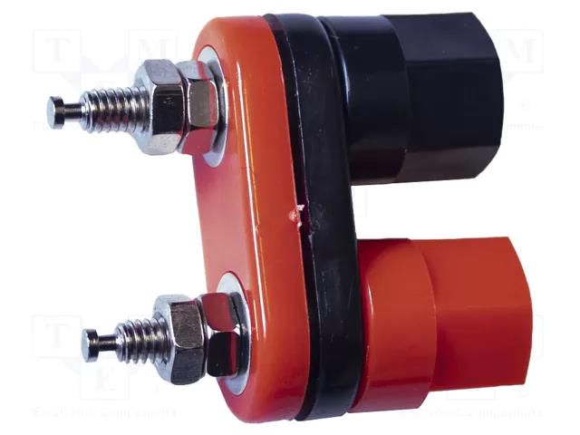 Connector: 4mm banana; stackable safety shunt; 15A; 3kV; 33mm MUELLER ELECTRIC BU-00283
