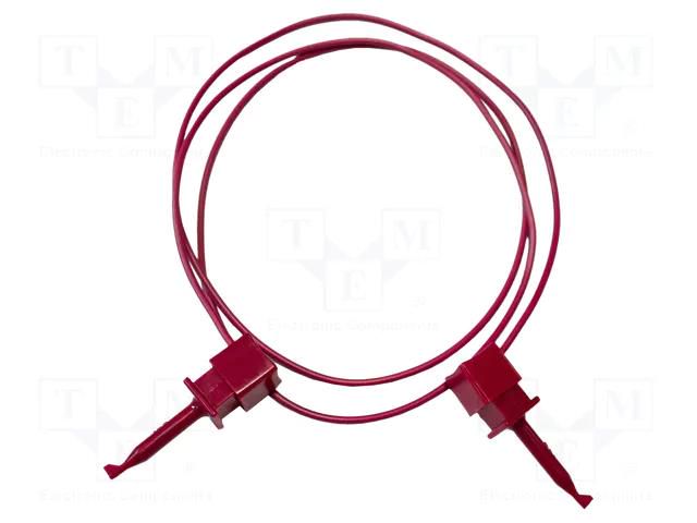 Test lead; 5A; clip-on hook probe,both sides; Urated: 300V; red MUELLER ELECTRIC BU-1010-A-36-2
