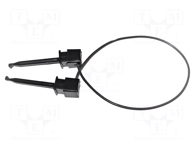 Test lead; 5A; clip-on hook probe,both sides; Urated: 300V; black MUELLER ELECTRIC BU-1111-A-24-0