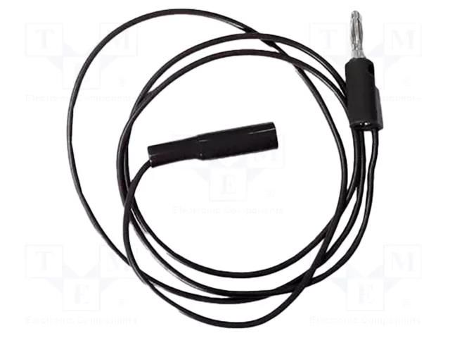 Test lead; 5A; banana plug 4mm,aligator clip; Urated: 600V; black MUELLER ELECTRIC BU-2031-A-12-0