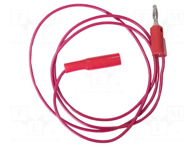 Test lead; 5A; banana plug 4mm,aligator clip; Urated: 600V; red MUELLER ELECTRIC BU-2031-A-12-2