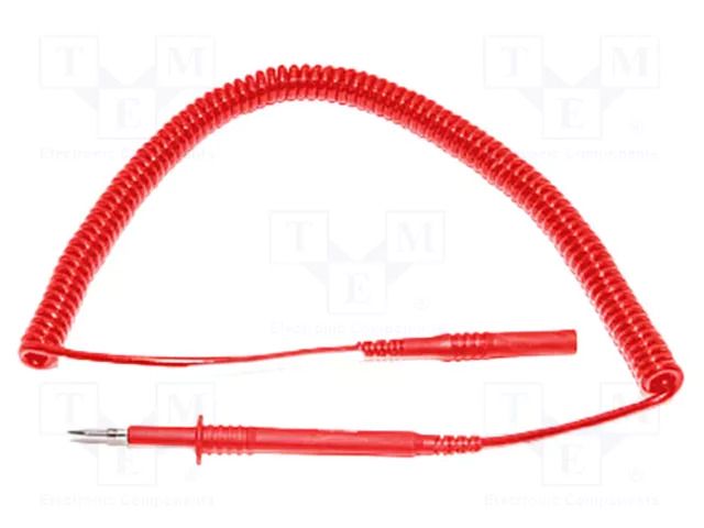 Test lead; 20A; probe tip,banana plug 4mm; Urated: 1kV; Len: 0.61m MUELLER ELECTRIC BU-4061-C-24-2