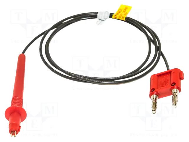 Test lead; probe tip,banana plug double 4mm; Urated: 30V MUELLER ELECTRIC BU-7042-F-48-2