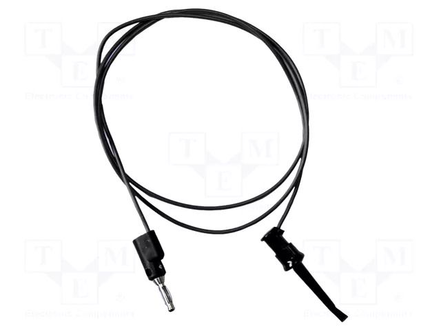 Test lead; 5A; clip-on hook probe,banana plug 4mm; Len: 0.9m MUELLER ELECTRIC BU-P3782-36-0
