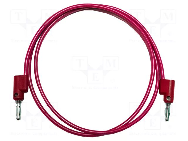 Test lead; 15A; banana plug 4mm,both sides; Urated: 1kV; Len: 0.6m MUELLER ELECTRIC BU-PB24-2