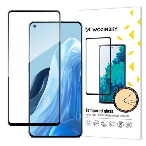 Wozinsky Tempered Glass Full Glue Super Tough Screen Protector Full Coveraged with Frame Case Friendly for Oppo Reno7 Pro 5G black, Wozinsky 5907769319761 5907769319761