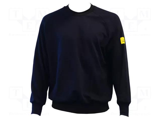 Sweatshirt; ESD; XXL; cotton,polyester,conductive fibers ANTISTAT ATS-108-6504