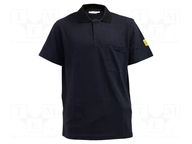 Polo shirt; ESD; M; cotton,polyester,conductive fibers ANTISTAT ATS-108-6511