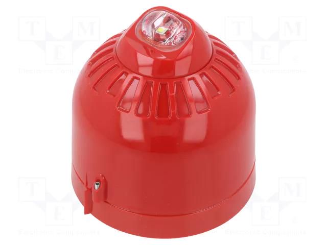 Signaller: lighting; flashing light; red; Sonos Pulse; 17÷60VDC KLAXON SIGNALS ESB-5004