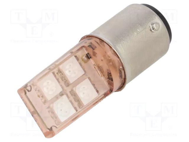 LED lamp; orange; BA15D; 24VDC; 24VAC POLAM-ELTA LO-S-BA15D-24AC/DC