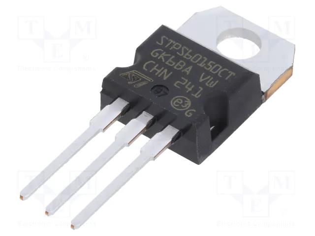 Diode: Schottky rectifying; THT; 150V; 30Ax2; TO220AB; Ufmax: 1.05V STMicroelectronics STPS60150CT