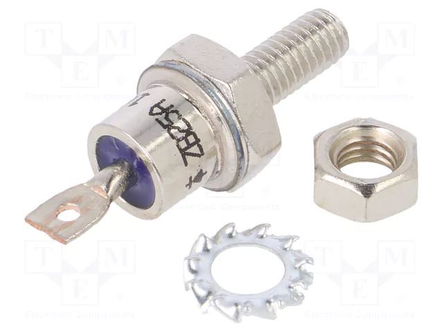 Diode: rectifying; 1.6kV; 25A; anode to stud; DO5; M5; screw type HUAJING ZB25A16V-HUA