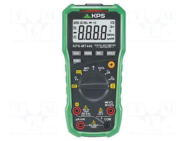 Digital multimeter; LCD; (4000); VDC: 400mV,4V,40V,400V,600V KPS KPS-MT440