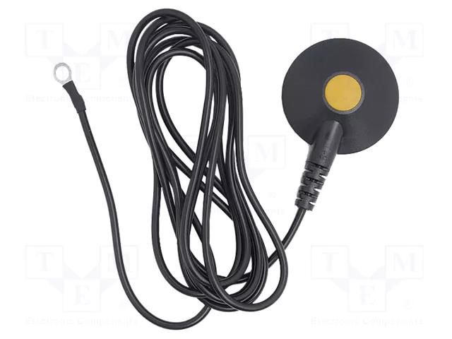 Ground cord; ESD,straight; black; 1MΩ; 1.5m BERNSTEIN BRN-9-344-1