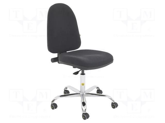 Chair; ESD; Seat dim: 460x430mm; Back dim: 440x510mm; 480÷610mm RT WORK ESD-CHAIR02