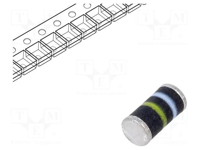 Diode: rectifying; SMD; 400V; 1A; DO213AB,GL41; Ufmax: 1.1V VISHAY 1N6481-E3/96