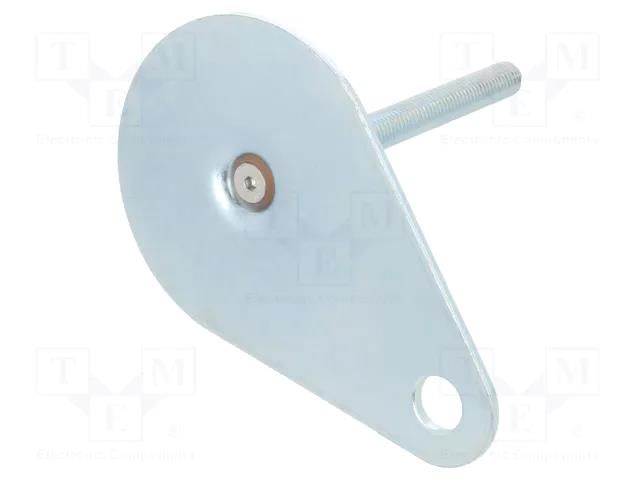 Foot; Base dia: 60mm; M12; steel; Plunger length: 80mm ELESA+GANTER GN42-60-M12-80A0S