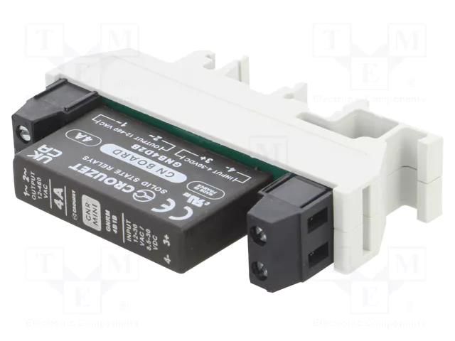 Relay: solid state; Ucntrl: 12÷30VAC,8.5÷30VDC; 4A; 12÷460VAC CROUZET GNRM4B1B