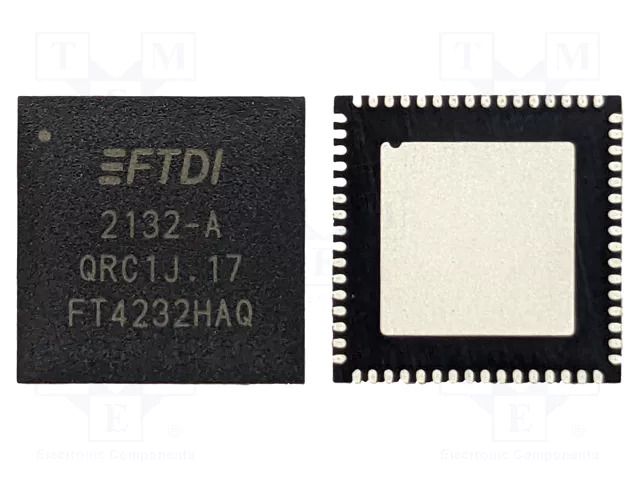 IC: interface; I2C,JTAG,MPSSE x2,SPI,UART,USB 2.0; Hi-Speed FTDI FT4232HAQ-TRAY