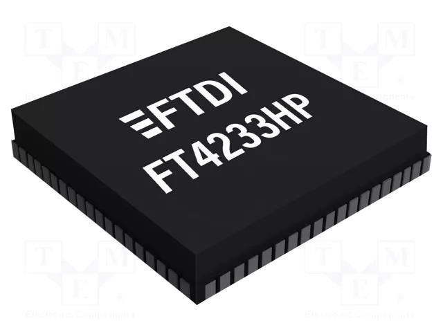 IC: interface; I2C,JTAG,MPSSE,SPI,USB C; Hi-Speed; 3÷3.6VDC FTDI FT4233HPQ-TRAY