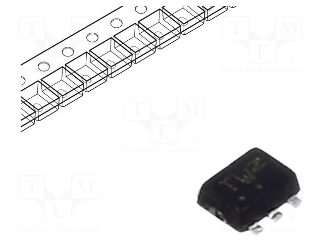 Transistor: N/P-MOSFET; unipolar; complementary pair; 20/-20V ONSEMI NTZD3155CT2G