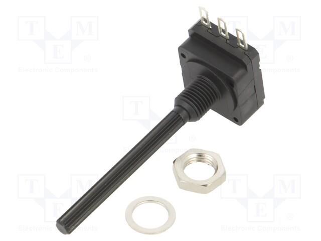 Potentiometer: shaft; 1kΩ; 200mW; THT; 4mm; plastic; mono; carbon PIHER PC16SH-07CP04-102
