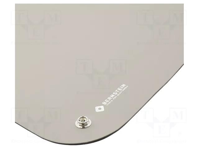 Mat: bench; ESD; grey (bright); L: 900mm; Width: 610mm; Thick: 2mm BERNSTEIN BRN-9-361-0