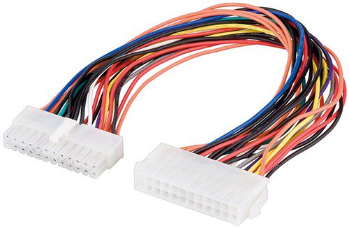 24-Pin ATX/eATX Power Extension Cable for PC Motherboard, 0.3 m - ATX 2.2 male (24 pin) > ATX 2.2 female (24 pin) 93239