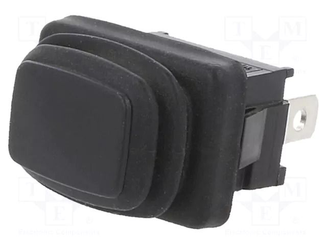 ROCKER; SPDT; Pos: 2; ON-ON; 10A/24VDC; black; IP65; none; RF; UL94V-2 SWITCH COMPONENTS RF3-1D-DC-2-B