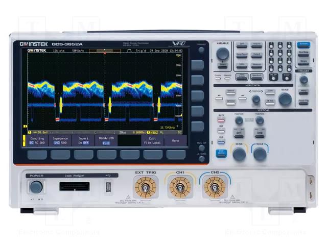 Oscilloscope: digital; Ch: 2; 650MHz; 5Gsps; 200Mpts/ch; GDS-3000A GW INSTEK GDS-3652A