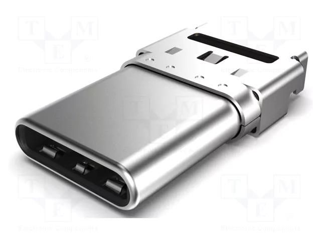 Connector: USB C; plug; SMT; PIN: 24; horizontal; top board mount GCT USB4155-03-C