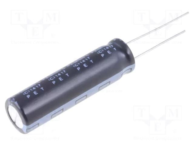 Capacitor: electrolytic; THT; 82uF; 200VDC; Ø10x35mm; ±20%; 2000h Elite PZ2D820MNN1035