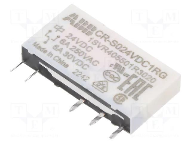 Relay: miniature; SPDT; Ucoil: 24VDC; CR-S; socket,THT ABB CR-S024VDC1RG