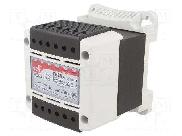 Transformer: mains; 400VA; 230VAC,400VAC,460VAC; 115V; 230V; IP20 DF ELECTRIC DF-680400012