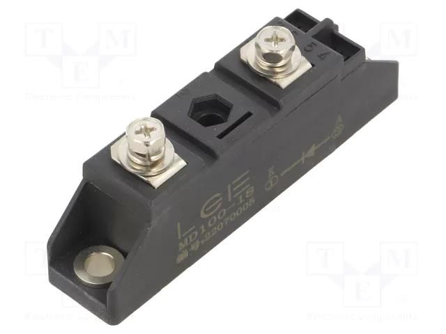 Module: diode; double,common cathode; 1kV; If: 100A; M01H; screw LUGUANG ELECTRONIC MDK100-10-LGE