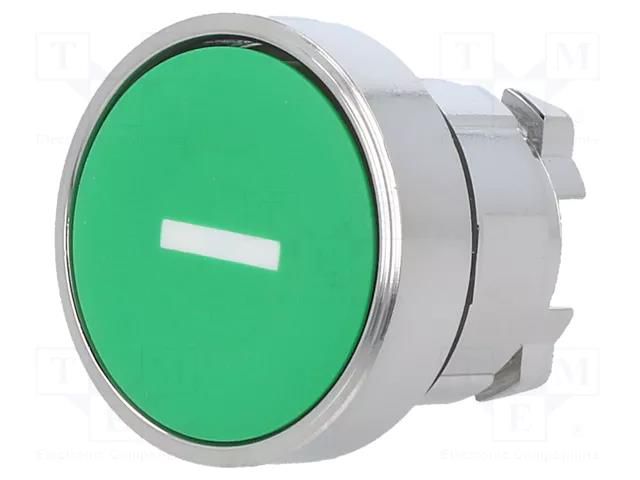 Switch: push-button; 22mm; Stabl.pos: 1; green; none; IP66; flat SCHNEIDER ELECTRIC ZB4BA331