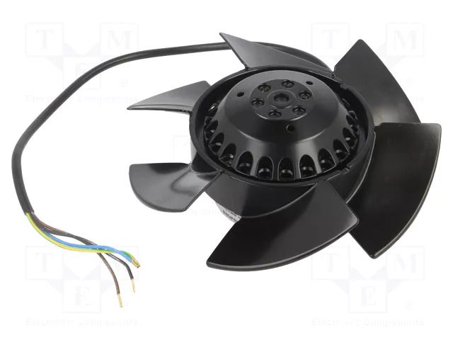 Fan: AC; axial; 230VAC; Ø170x65mm; ball; 2700rpm; IP44; black EBM-PAPST A2E170-AF23-02