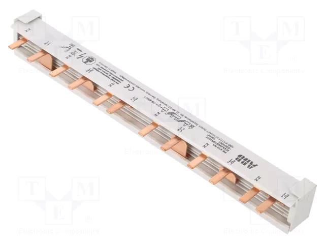 Busbar; 10mm2; Poles: 4; 690VAC; 690VDC; Inom: 63A; No.of mod: 12 ABB PS4/12NA