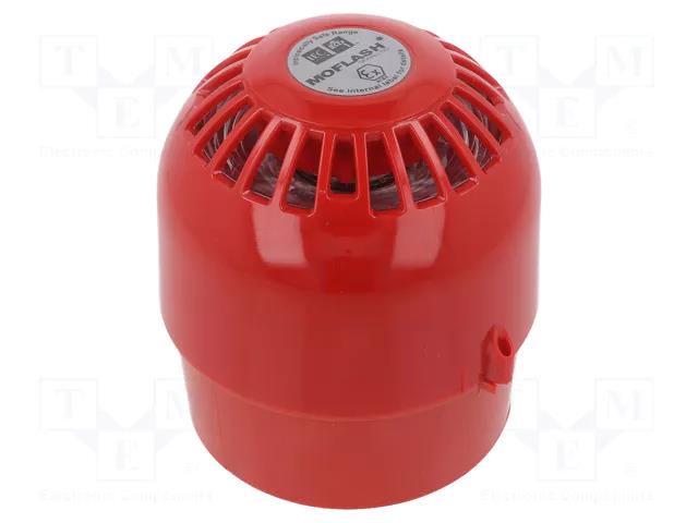 Signaller: sound; siren; 24VDC; 105dB; IS Sonos; IP66; red; ABS KLAXON SIGNALS TCC-0001