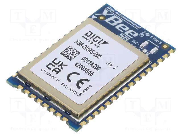 Module: RF; RF PAD; XBee; 863÷870MHz; -101dBm; 14dBm; SMD; 48/27mA DIGI INTERNATIONAL XB8-DMRS-002