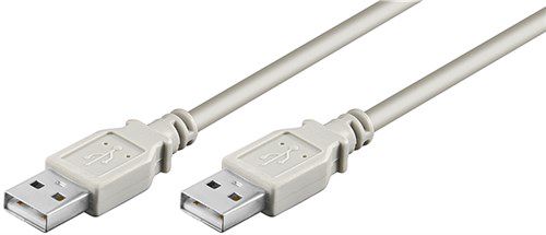 USB 2.0 Hi-Speed cable 3 m, grey, 3 m - USB 2.0 male (type A) > USB 2.0 male (type A) 93376