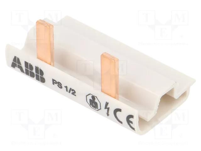 Busbar; 10mm2; Poles: 1; 690VAC; 690VDC; Inom: 63A; No.of mod: 2 ABB PS1/2