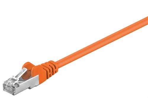 CAT 5e Patch Cable, F/UTP, orange, 0.5 m - copper-clad aluminium wire (CCA) 93456