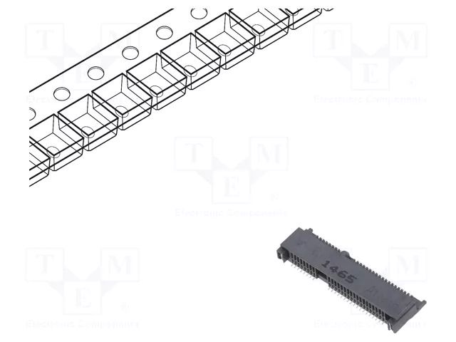 Connector: PCI Express mini; horizontal; SMT; gold-plated; PIN: 52 ATTEND 119A-40A00-R02