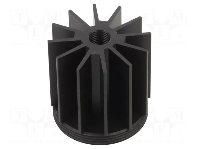 Heatsink; LED; W: 45mm; H: 38mm; black; Shape: round; STAR LED Advanced Thermal Solutions ATSEU-077D-C2-R0