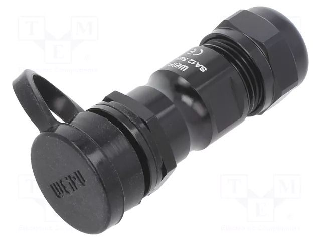 Connector: circular; plug; female; PIN: 3; IP67; SA12; 5÷8mm; 13A WEIPU SA1211/S3IIB
